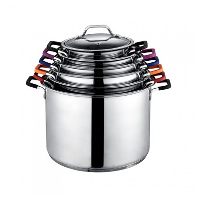 ZH-C100 Single Stock Pot with Silicone Coated Handle