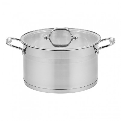 ZH-C036 Single Stainless Steel Casserole with Zinc Alloy Handle
