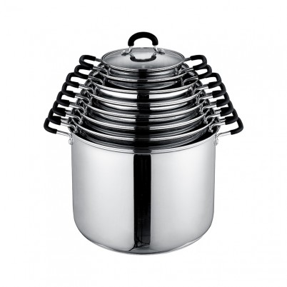 ZH-C104 Single Stock Pot with Silicone Coated Handle