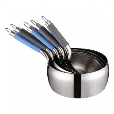 ZH-C049 5pcs Stainless Steel Saucepan Set with Silicone Coated Hollow Handle