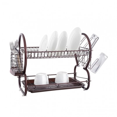 ZH-W2043 Double Layer Kitchen Dish Plate Rack