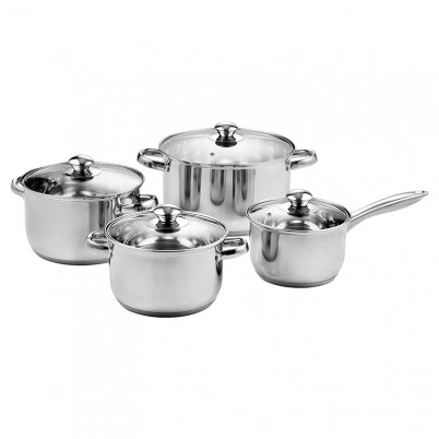 ZH-C021 8pcs Stainless Steel Cookware Set with Hollow Handle