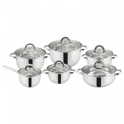 ZH-C122 12pcs Stainless Steel Cookware Set with Hollow Handle