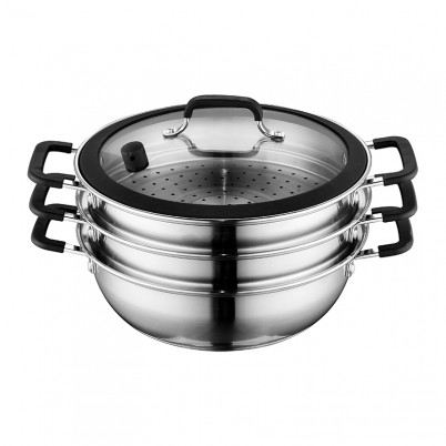 ZH-C061 Couscous Stock Pot with Silicone Coated Handle