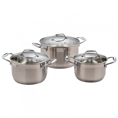 ZH-C011 6pcs Stainless Steel Cookware Set with Zinc Alloy Handle