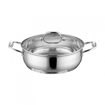 ZH-C073 Single Shallow Pot with Zinc Alloy Handle