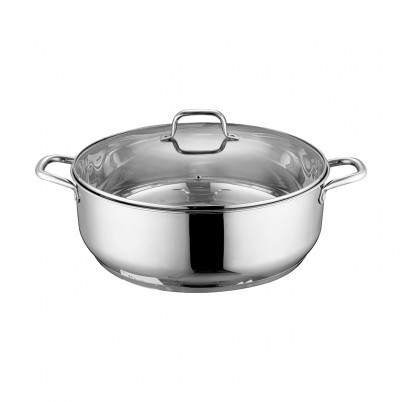ZH-C074 Single Shallow Pot with Pipe Hollow Handle