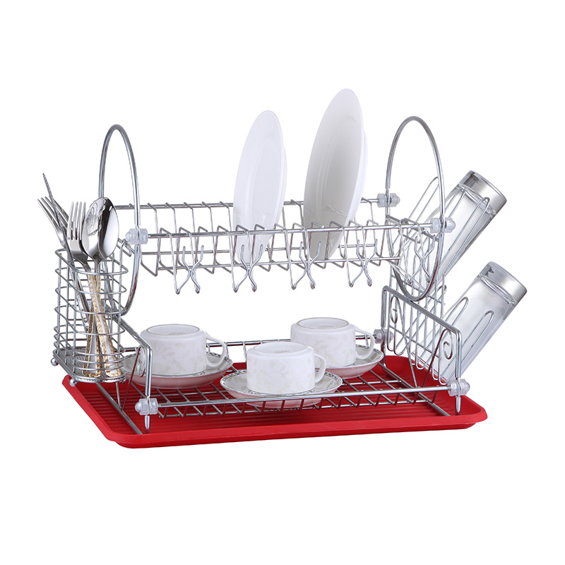 ZH-W2025 Double Layer Kitchen Dish Plate Rack