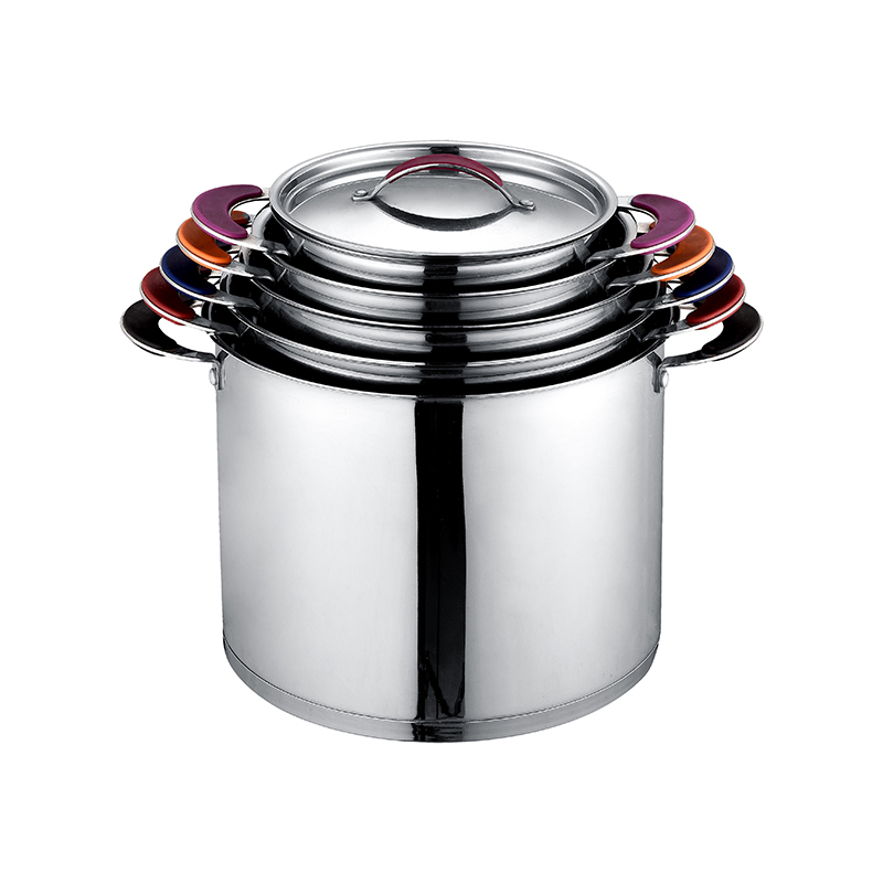 ZH-C099 Single Stock Pot with S/S Silicone Bar Handle