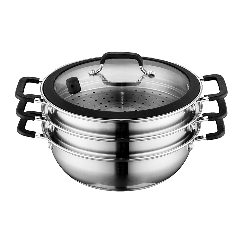 ZH-C061 Couscous Stock Pot with Silicone Coated Handle