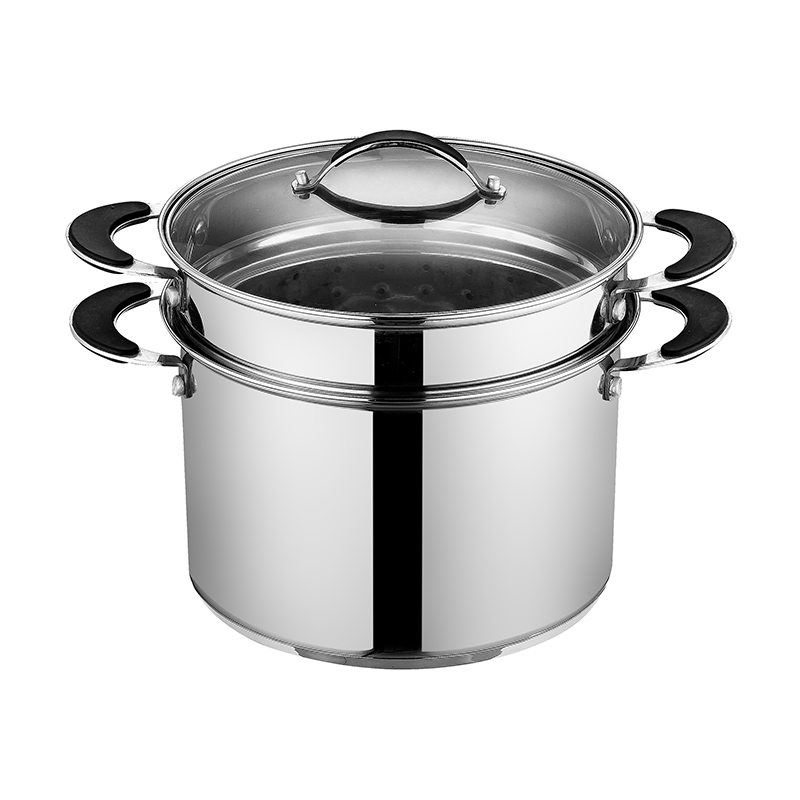 ZH-C053 Set of 3 Pasta Pot with S/S Silicone Bar Handle