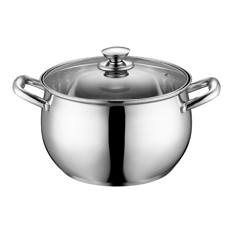 ZH-C039 Single Stainless Steel Apple Shape Casserole with Hollow Handle