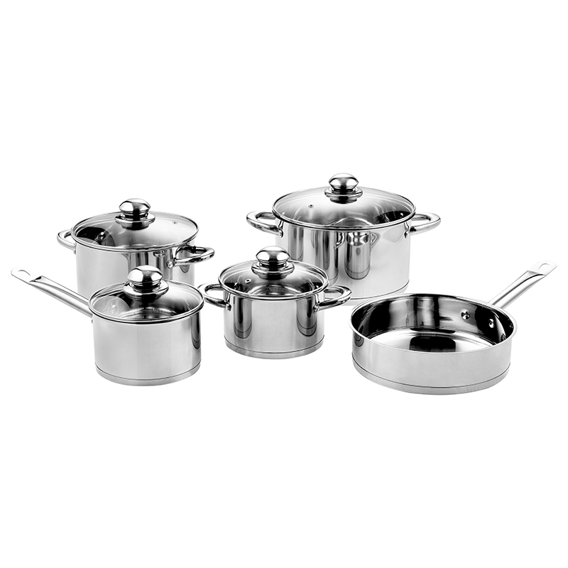 ZH-C018 9pcs Stainless Steel Cookware Set with Hollow Handle