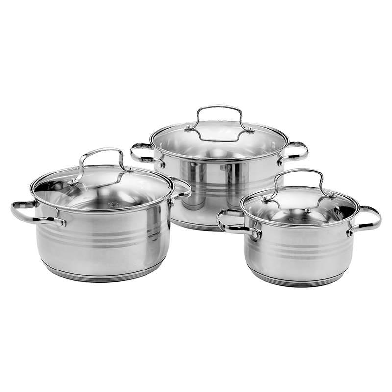 ZH-C016 6pcs Stainless Steel Cookware Set with Wire Handle