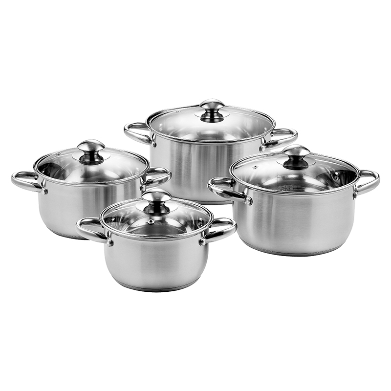 ZH-C015 8pcs Stainless Steel Cookware Set with Hollow Handle
